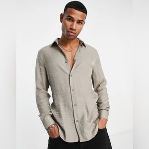 River Island Stone Metallic Shirt